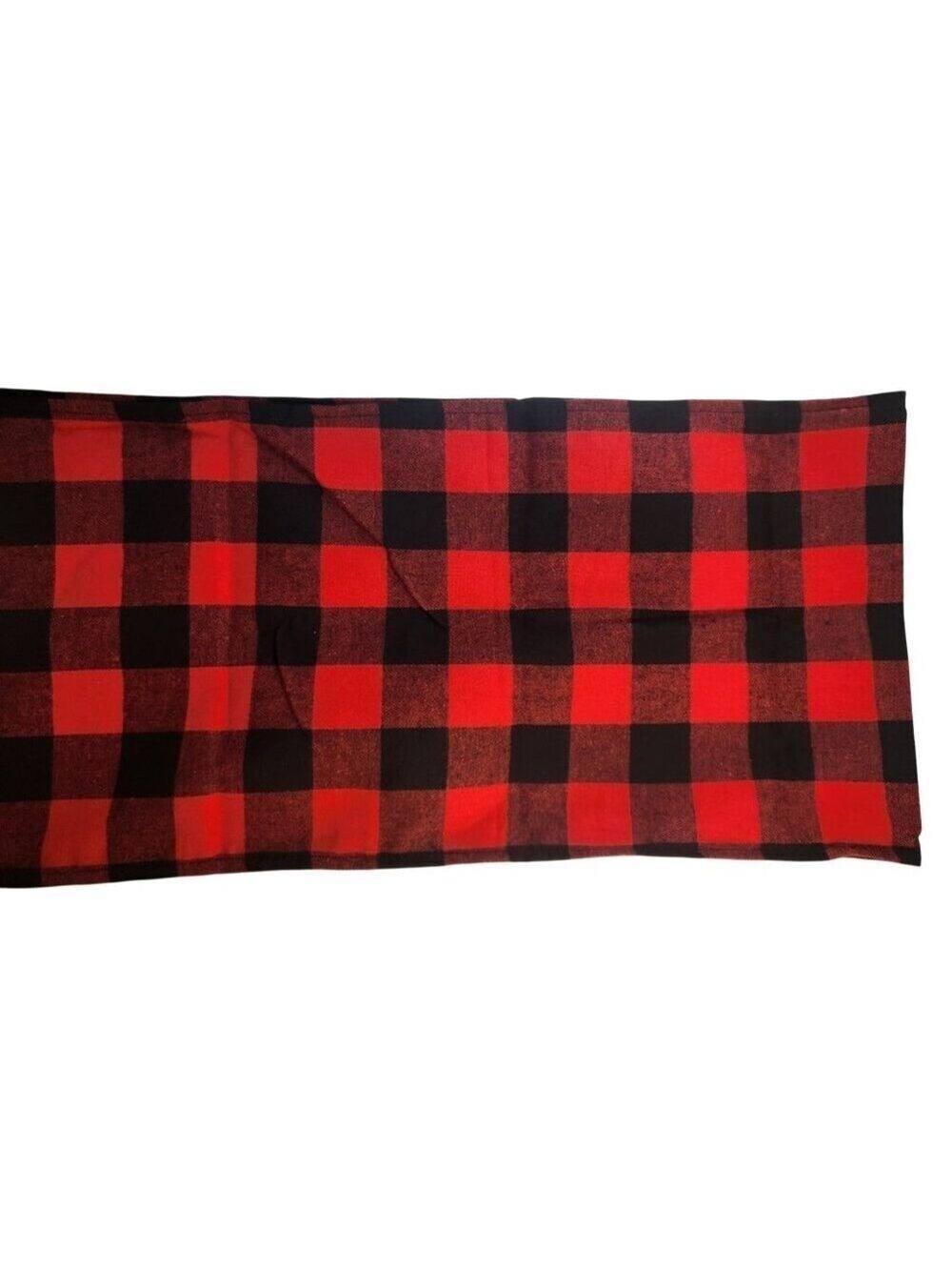 Red & Black Buffalo Plaid Cotton Table Runner 12 x 70 Inches Rustic Lodge Holida